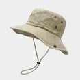 thumbnail image 2 of SikaFu Cotton Solid Bucket Hat Outdoor Fisherman Travel Sun Cap For Men And Women 19, 2 of 6