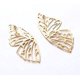thumbnail image 5 of Pendientes colgantes con forma de mariposa grande y huecos a la moda, pendientes de tuerca con personalidad de alas de mariposa exageradas doradas para mujeres y niñas, dorado -, 5 of 5