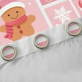 thumbnail image 4 of Manfei Merry Xmas Black Out Curtains,Lovely Gingerbread Man Curtains Pack of 2 (42x63 Each),Pink Green Bedroom Curtains For Girls,Luxury Bedroom Decor, 4 of 6
