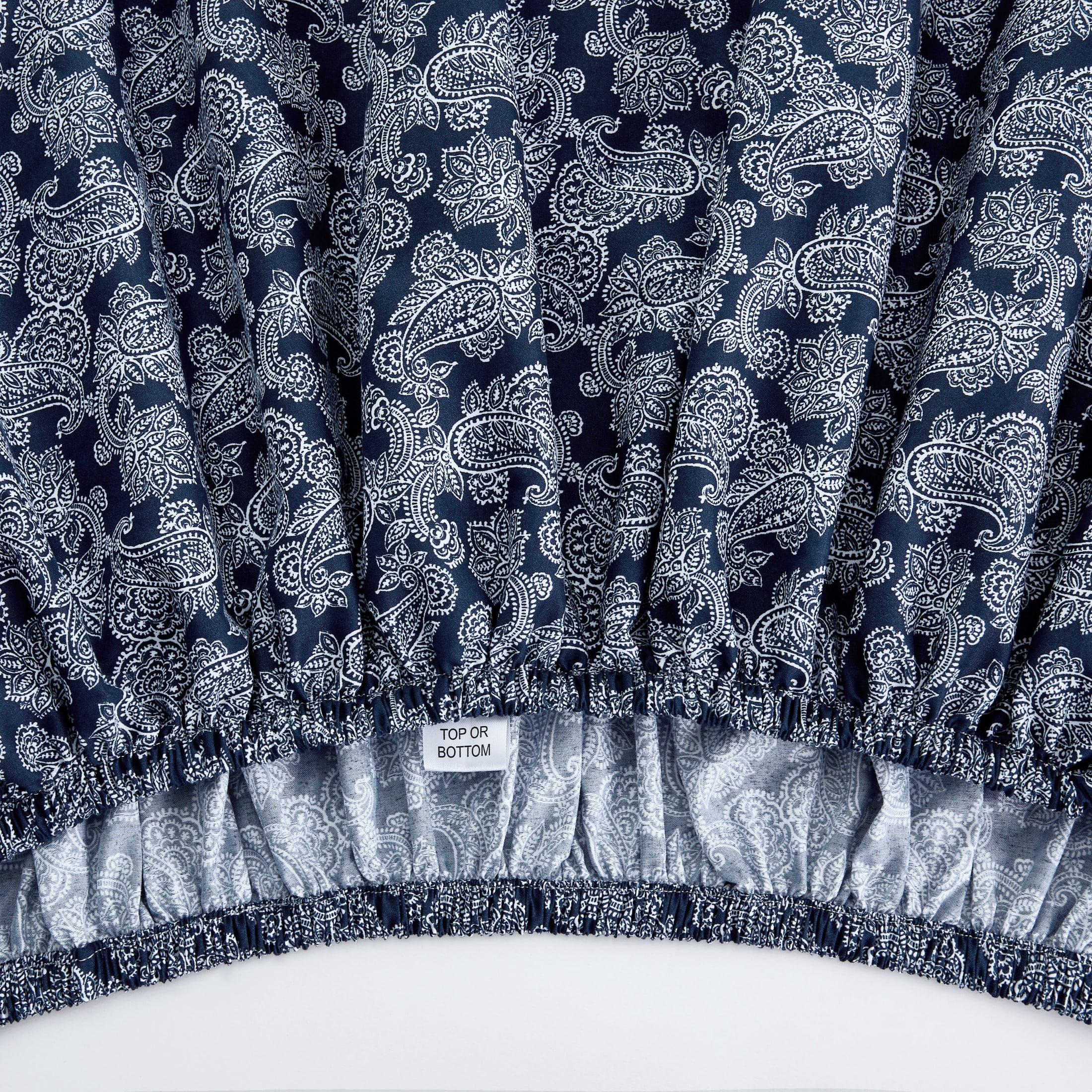 Mainstays Super Soft Brushed Microfiber Bed Sheet Set, Navy Blue Hayden Paisley Print, Twin-XL, 3 Piece