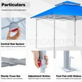 thumbnail image 3 of MASTERCANOPY 13 x 13ft Pop-up Canopy Tent with Auto Extending Eaves, Blue, 3 of 8