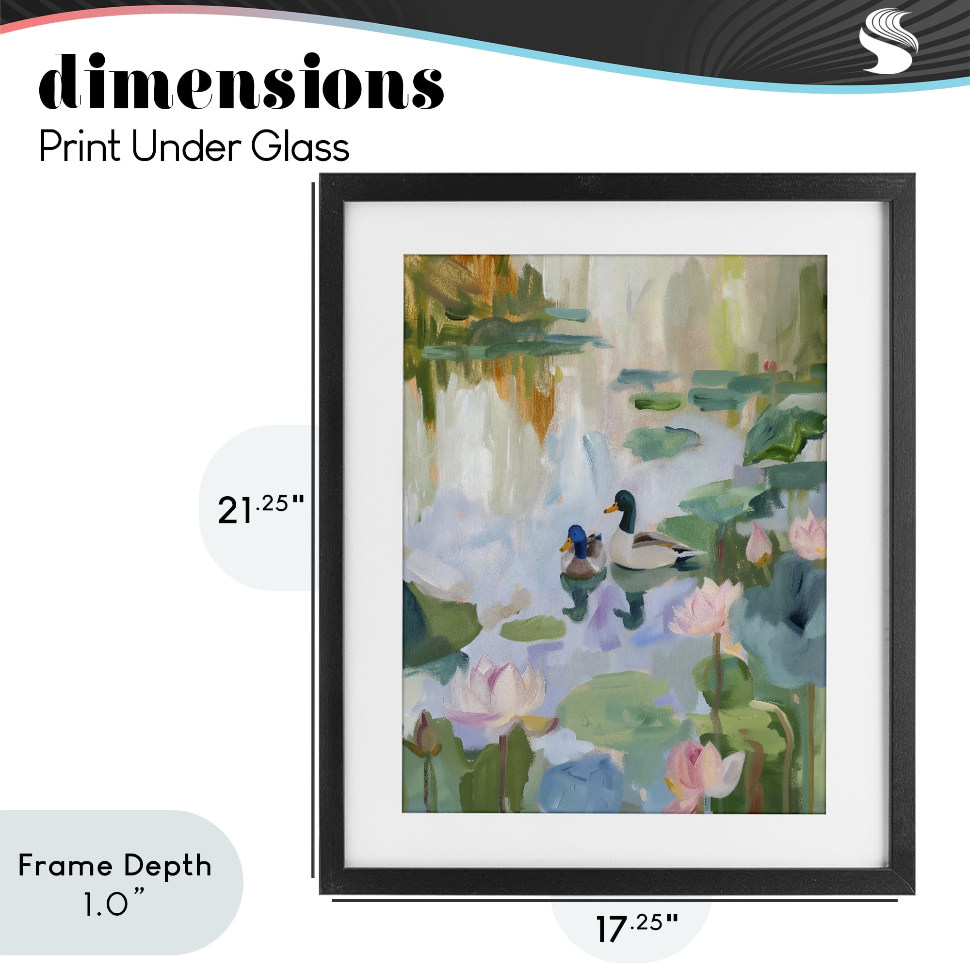 Stupell Industries Duck Pond During Tranquil Morning Black Framed Print Under Glass, design by The Prints Vibe