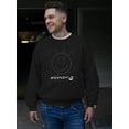 thumbnail image 2 of Moonchild Emoji - Cosmic Smiley Starry Night Men's Sweatshirt, 2 of 4