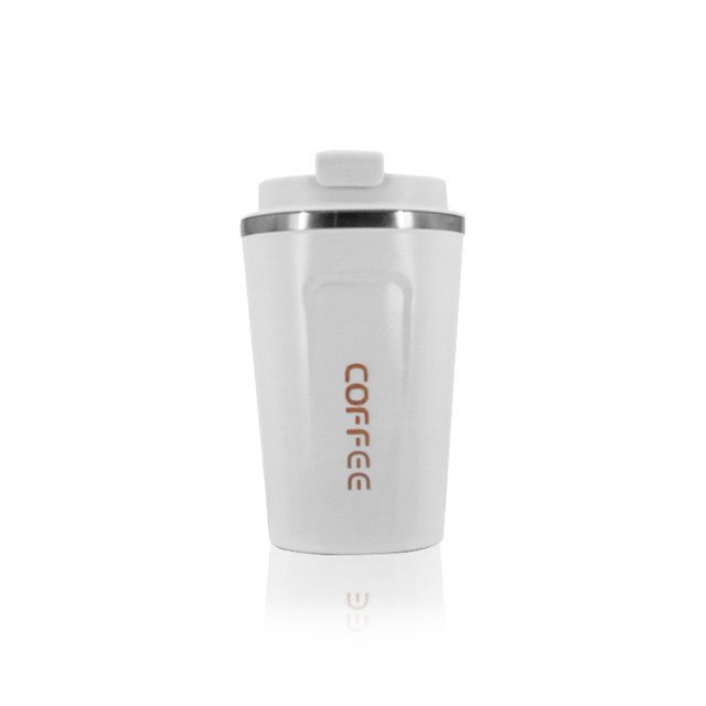 Taza aislada Irfora Taza de café de 380 ml, taza térmica aislada a prueba de fugas, taza de café de viaje portátil para coche, acero inoxidable Irfora Taza aislada