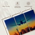 thumbnail image 6 of Elephant Stock Plane To New York Wall Art - Horizontal Multi Panel Canvas - Living Room Wall Decor - Transportation Multi Panel - Brown And Blue Decor - 45" x 28", 6 of 8