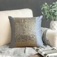 thumbnail image 5 of Euro Pillow Covers, Light Blue Euro Sham Covers 26x26 inch (65x65 cm), Silk European Pillow Shams, Striped, Checkered, Crystals, Modern Euro Size Pillow Covers - Bling, 5 of 5