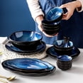 thumbnail image 3 of European Retro Kiln Glaze Starry Sky Ceramic Tableware Household Tableware Fruit Salad Dishes Restaurant Main Course Plate, 3 of 5