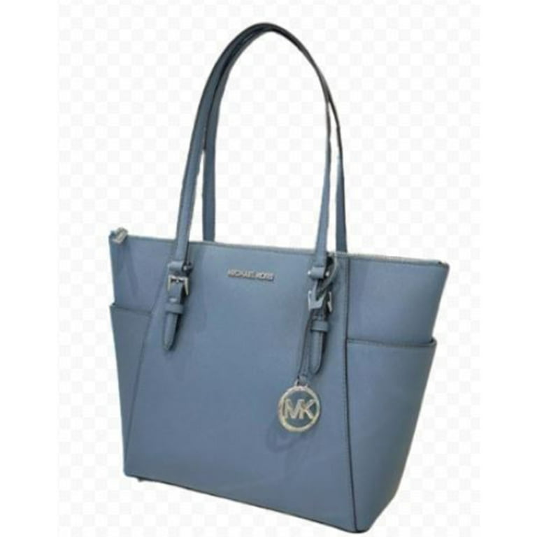 Michael Kors Womens Charlotte Large Saffiano Leather Top-Zip Tote