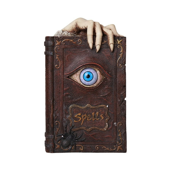 Ebros Evil Eye Book of Spells Resin Money Bank Halloween Decor Gothic Collectible 8.25 Inches