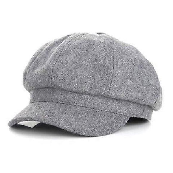 Gorro de mujer, boina francesa, gorro de lana cálido, gorro de vendedor de periódicos, gorro plano, gorro de invierno, gorro de mujer, gorro octogonal.
