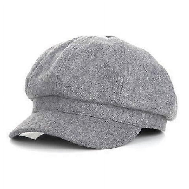 Gorro de mujer, boina francesa, gorro de lana cálido, gorro de vendedor de periódicos, gorro plano, gorro de invierno, gorro de mujer, gorro octogonal.