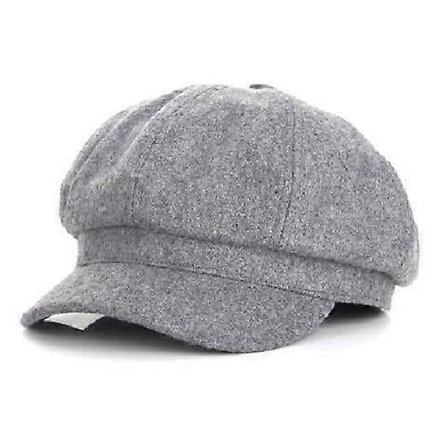 Gorro de mujer, boina francesa, gorro de lana cálido, gorro de vendedor de periódicos, gorro plano, gorro de invierno, gorro de mujer, gorro octogonal.