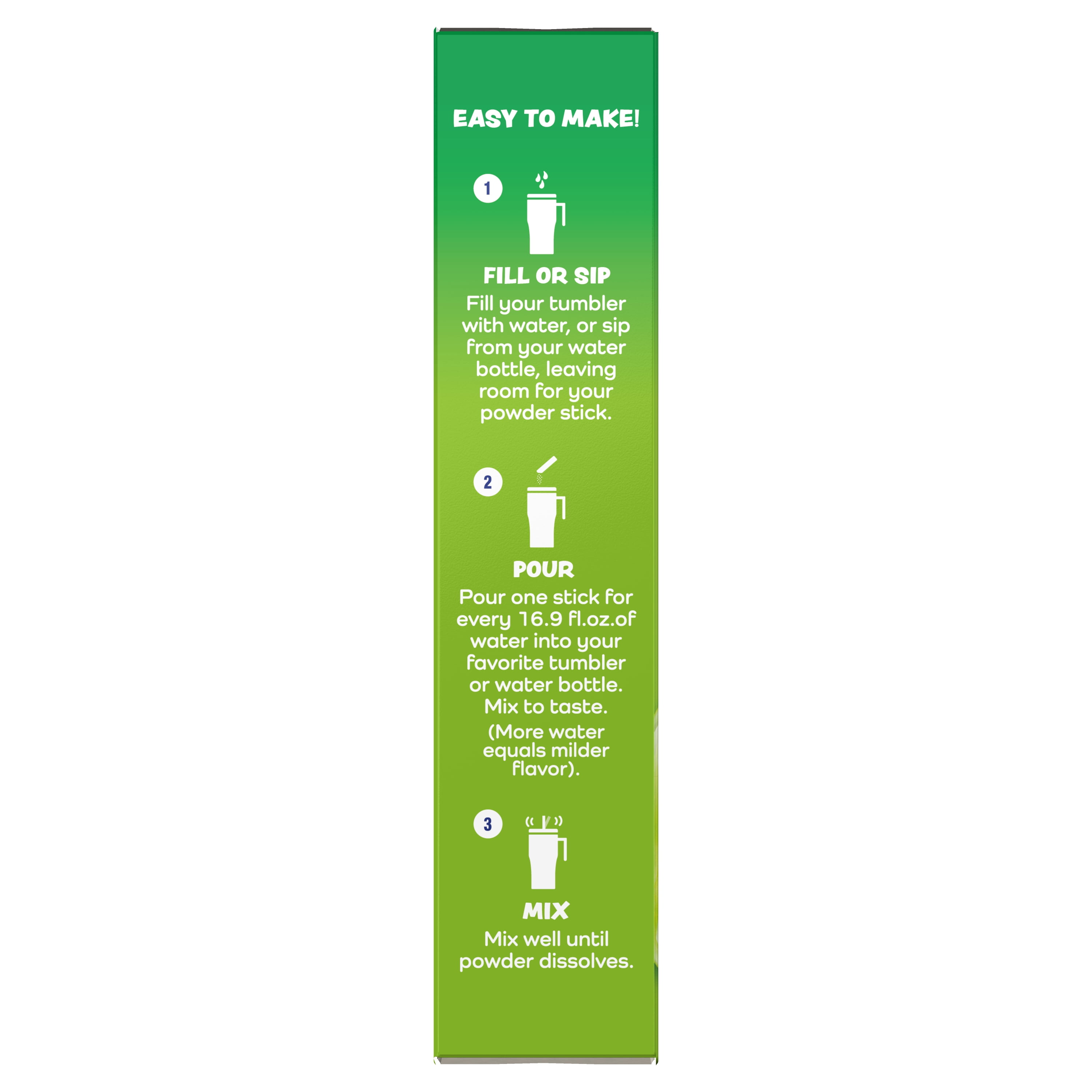 Jolly Rancher Green Apple Sugar-Free Singles to Go Powdered Drink Mix, 6 Count Packets