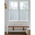 thumbnail image 7 of Half Window Curtains 24 Inches Long, Blue Striped Window Treatment Curtain Drapes, Blue White Stripes Farmhouse Short Curtains Tiers for Kitchen Over Sink, 27.5"x24", 2 Panels, 7 of 7