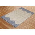 thumbnail image 4 of Casavani Handwoven Blue Cotton Dhurrie Square Living Room Dining Room Kitchen Carpets 11x11 feet, 4 of 5