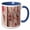 Blue/White, variant on 3drose, Image of Grunge Weathered Wood Texture, Round Knot, Vertical Seam, 11oz Magic Transforming Mug