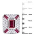 thumbnail image 3 of Everly Unisex Created Sapphire and Created Ruby Sterling Silver Cufflink, 3 of 7