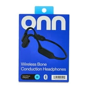 onn Black Wireless Bone Conduction Headphones with Pouch