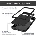 thumbnail image 2 of KOMI for Google Pixel 8 Pro Case Shockproof Rugged Full Body Protection Scratch Resistant Heavy Duty Dust/Drop Proof 3-Layer Cover Case for Google Pixel 8 Pro 6.7", Black, 2 of 5