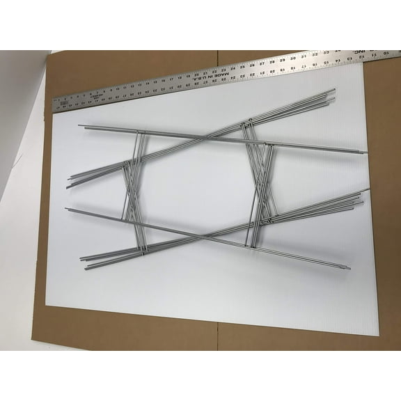 20 White Large Blank Sign Panel 24" x 36" Corrugated Plastic 4mm and 40 Metal Rod Wire Stake Double H-FRAME 10 x 30 inch x 9gauges Signs Holder, Ship same Day