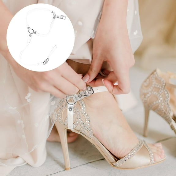 GOOHOCHY  2 Pairs High Heels Holding Accessories Shoe Strap Extender for Fat Ankles Straps Man Transparent