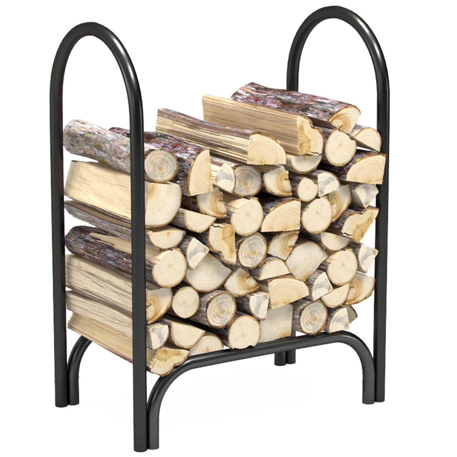 28 Inch Indoor Outdoor Firewood Shelter Log Rack - image 2 of 5