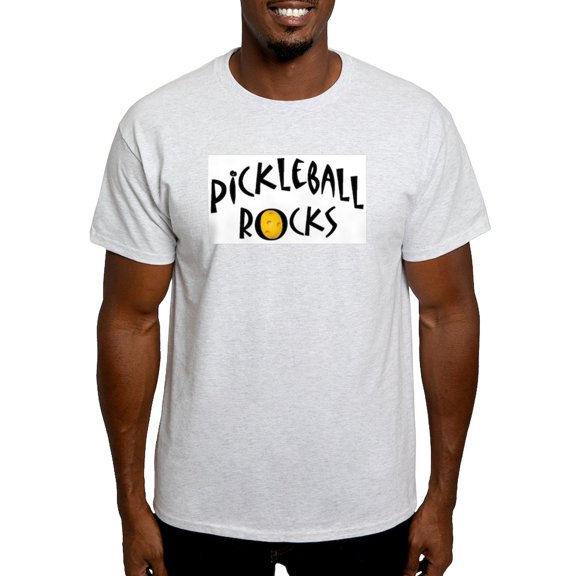 CafePress - Pickleball Rocks With Yellow Ball B T Shirt - Men's Classic Graphic T-Shirt