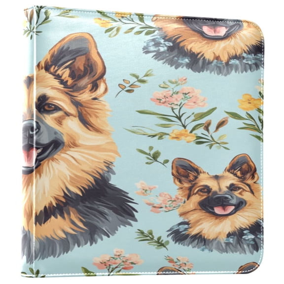 WOBOGO Shepherd Dog Photo Albums 20 pages large capacity DIY self-adhesive page PU leather cover for family wedding anniversary baby vacation photos 24×11.8in