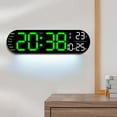 thumbnail image 4 of YOHAVEN Large Digital Wall Clock 13.7" with Date Temperature Auto DST Night Light Remote Control, RGB LED Display Alarm Clock for Bedroom Living Room Office Gym Kitchen Decor, 4 of 7