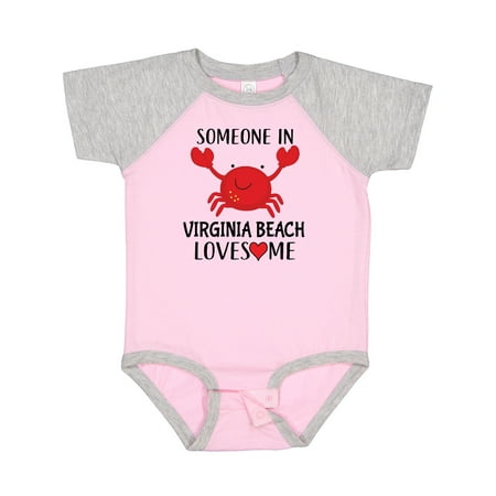 

Inktastic Someone in Virginia Beach Loves Me Gift Baby Boy or Baby Girl Bodysuit