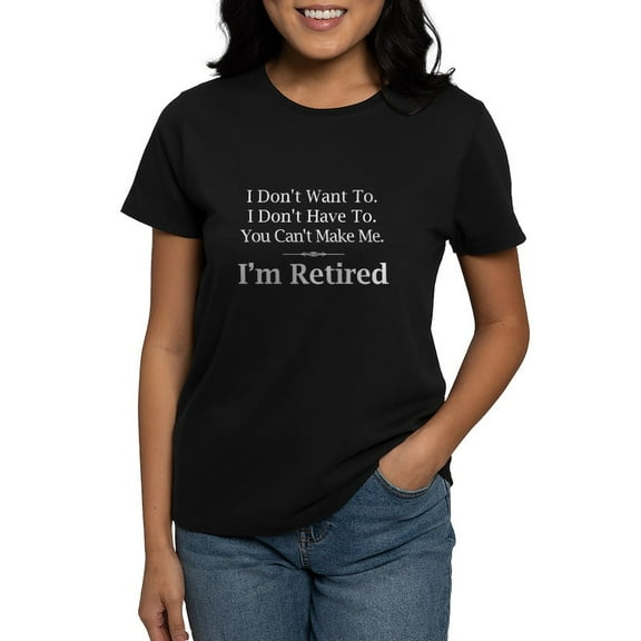 CafePress - Retired Women's Dark T Shirt - Women's Traditional Fit Dark T-Shirt