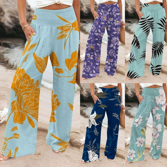 Azrian Womens Pants Clearance,Womens Plus Size Pants Casual Comfortable Printed High Waist Leisure Trousers Sweatpants Yoga Pants Clearance