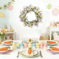 thumbnail image 4 of Easter Egg Wreath - 20in Spring Themed Decorative Wreath with Berries Leaves, Durable Reusable Wreath for Front Door Wall Home & Easter Decor Celebrations, Easy Hang, 1pc, 4 of 6