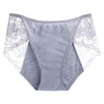 thumbnail image 1 of PMVFHDE Culottes Femme Taille Basse Rayées Bikini Invisible Sans Couture Gris, 1 of 3