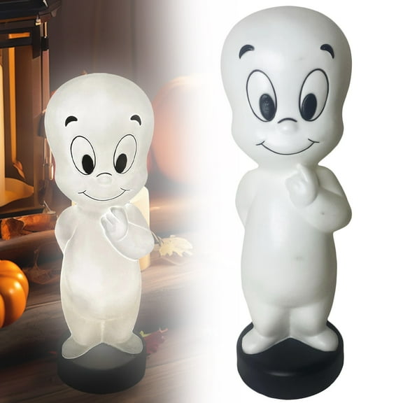 Spirit Halloween Casper Ghost Lamp, Halloween Light up Ghost Statue Home Decor Ghost Lighted Figurine Lamps,Meet the Ghost That Glows with Love – a Lamp That Warms More Than a Room(7.87in)