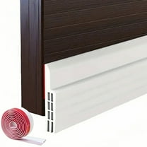 2 Pack Door Draft Stopper for Bottom of Door - 2"W x 78"L Under Door Sweep, Blocks Cold Air, Noise, Light & Bugs - for Exterior/Interior Doors, Weather Stripping Seal (White)