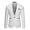 White, variant on Men Suit Coat Formal Business Style Slim Fit Single Button Solid Color Cardigan Lapel Pockets Long Sleeve Satin Commute Office Groom Wedding Prom Banquet Suit Jacket