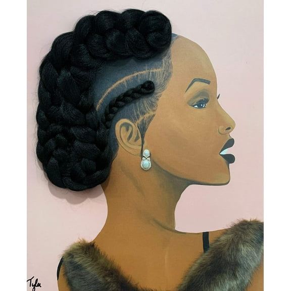 Elegant 3D Canvas Print (with hair)
