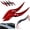 Red-A, variant on Car Roof Dragon Horn Modification, Universal Lovely Creative Devil Horn Car Exterior Decor,High-Strength All-Weather Waterproof 3D Bull Horns Stickers for Mailbox Dog House Home Decorations (Silver)