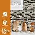thumbnail image 4 of WOWSTAR 10-Sheet Peel and Stick Backsplash Tile for Kitchen Wall, Back Splash Stick On Tiles for Kitchen (12"x12", Tan), 4 of 7