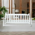 thumbnail image 2 of Anraja 4 Foot 2-Person Wood Porch Swing Garden Patio Hanging, White Outdoor, 2 of 8