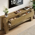 thumbnail image 6 of Tribesigns 63" TV Stand for 55/60/65/75-Inch TVs, Farmhouse Entertainment Center with Drawers and Large Storage Shelves, 6 of 10