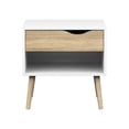 thumbnail image 2 of Pemberly Row Table de Nuit en Blanc et Chêne, 2 of 8