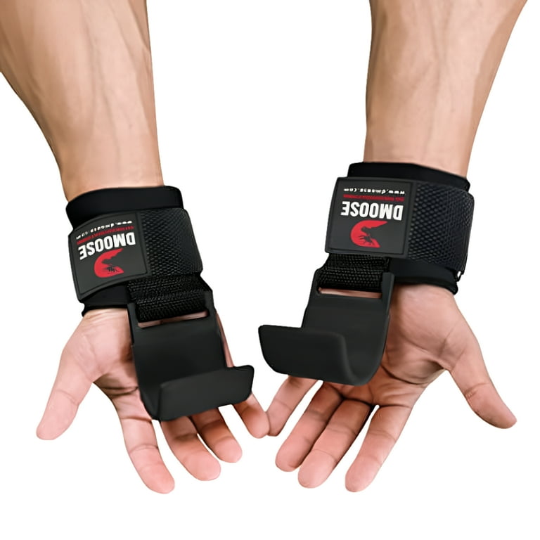 DMoose Fitness Anti Slip Men and Women Neoprene Black Weight Lifting Straps