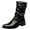 Intersect Black, variant on Men Boots Fashionable Motorcycle Boots Mid Calf Cowboy Boots Rough Black US 7.5