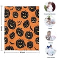 thumbnail image 4 of Halloween Black Pumpkins and Bats Blanket,Comfortable Soft Lamb Wool Throw Blanket,All Season,Warm Lightweight Blankets for Sofa Bed Couch Living Room Chair,30"x40", 4 of 4