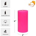 thumbnail image 4 of 6 Inch Hot Pink Pillar Candle, 4 of 5