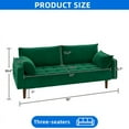 thumbnail image 6 of Dextrus 70" Velvet Loveseat Sofa, Modern Comfortable Sofa Loveseat , Button Tufted Seat Cushion, Green, 6 of 8