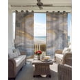 thumbnail image 4 of Yellow Grey Ombre Blackout Curtains 84 Inches Long for Bedroom, Modern Marble Ink Painting Abstract Thermal Insulated Room Darkening Black Out Window Curtain Panels Grommet Drapes for Living Room, 4 of 8