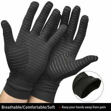 Copper Compression Arthritis Gloves - for Carpal Tunnel, Computer Typing, Fit for Women and Men (1 Pair)